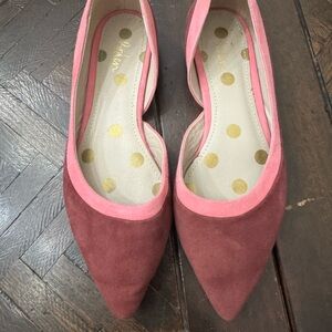 Boden Pink and Brown Flats
